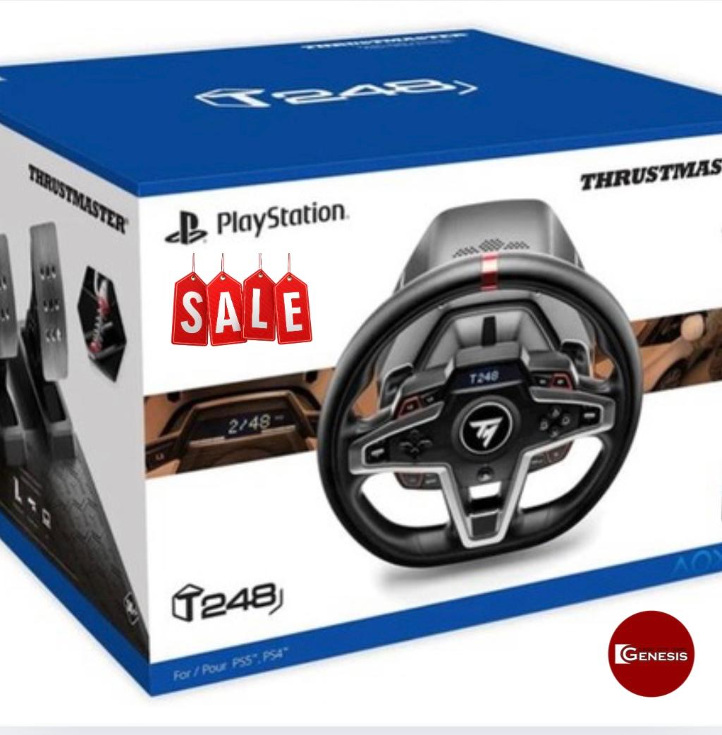 Thrustmaster T248 הגה מירוצים עם דוושות לפלייסטיישן