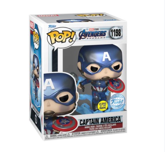 POP - 1198 CAPTAIN AMERICA (glows in the dark)