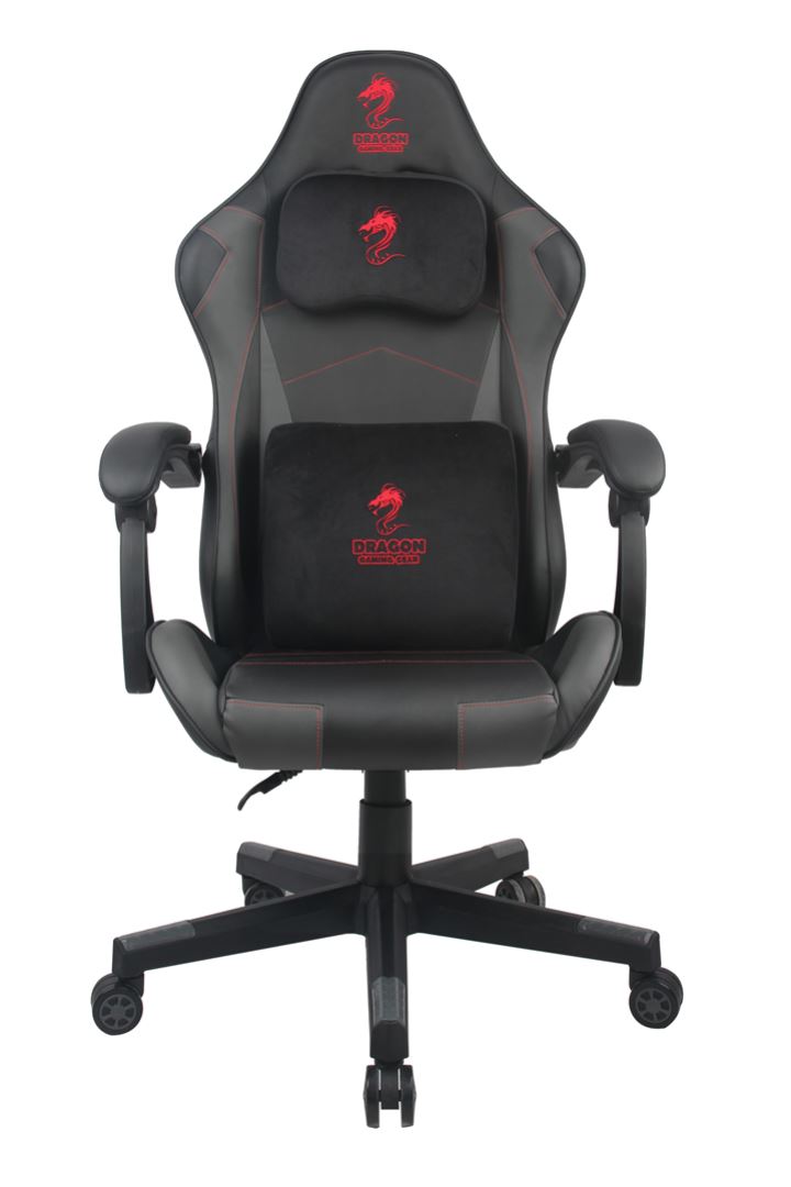Dragon Gaming Chair Flex Fabric Black+RED